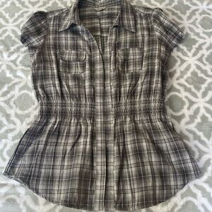 Guess Plaid‎ Top